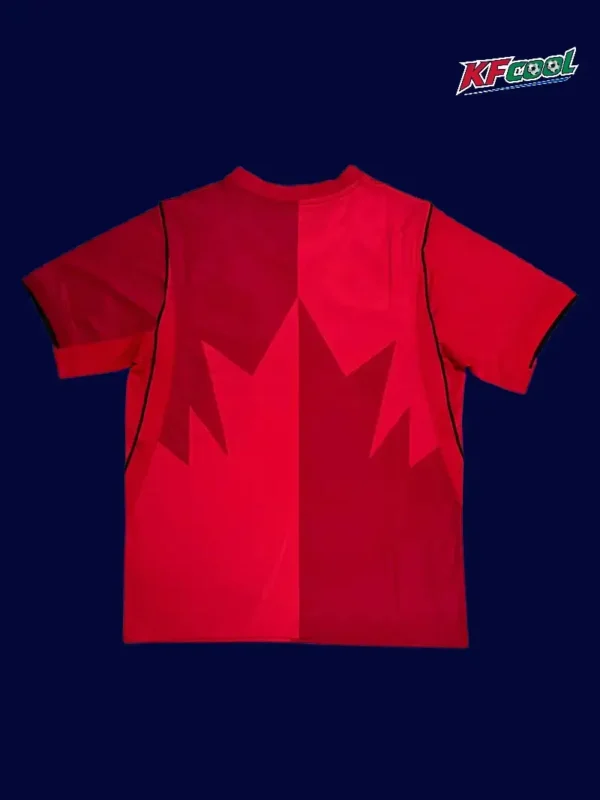 Canada home red jersey 26/27 fans back with collar detail