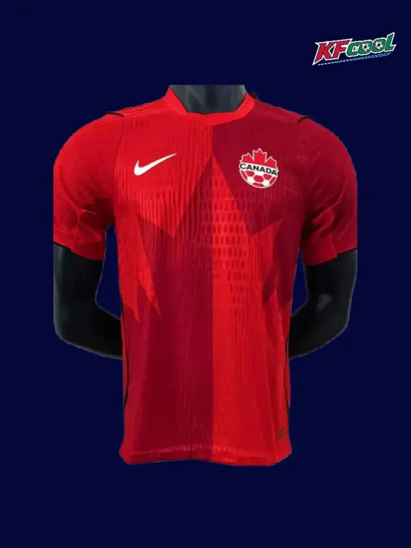 Canada 26/27 home player jersey front — pro fit, red design