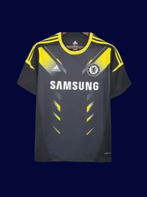 front view of Chelsea away black retro jersey (12/13) with classic fit.