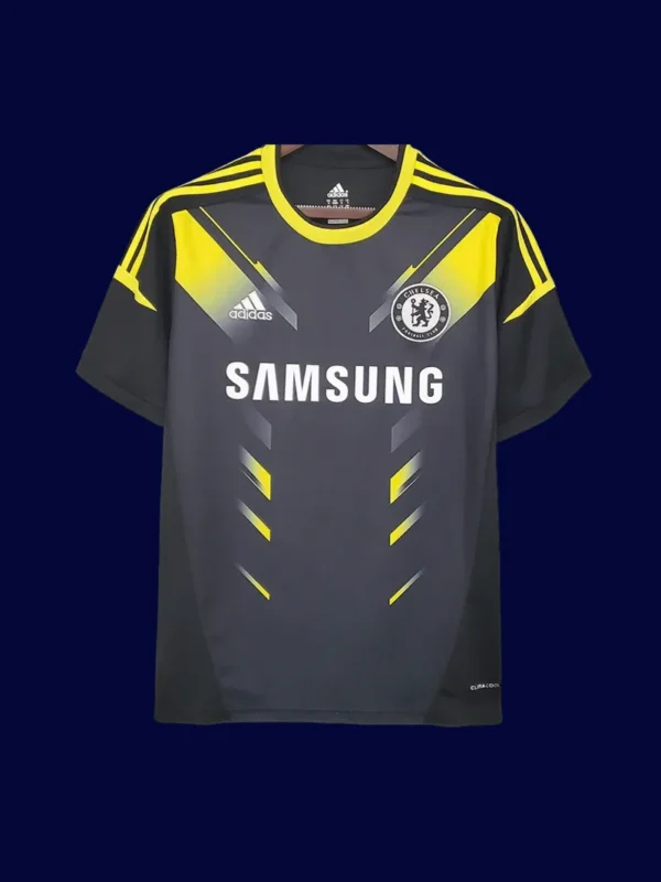 front view of Chelsea away black retro jersey (12/13) with classic fit.