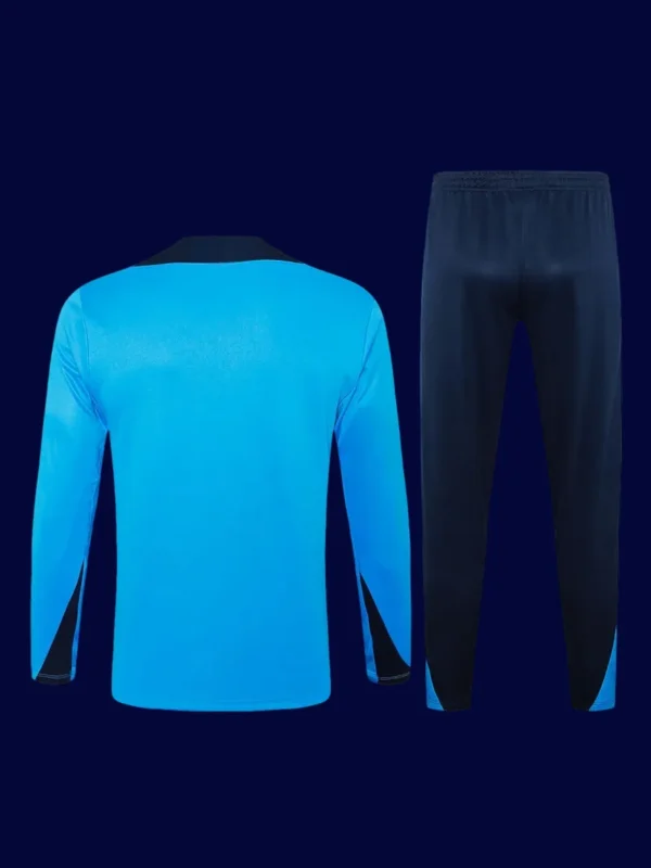 back view of Chelsea blue tracksuit (24/25) showing smooth back and ergonomic seams.