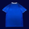 back view of Chelsea home blue retro jersey (03/05) showing number-ready panel.