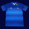 front view of Chelsea home blue retro jersey (89/91) with vintage trims.