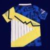 back view of Chelsea retro shirt (1990) showing stitched back panel for number customization.