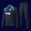 front view of Chelsea tracksuit (2025) with zip-up front and elastic cuffs.