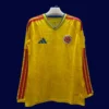 Colombia home yellow LS jersey 26/27 fans front — breathable, long sleeve