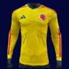 Colombia home yellow LS jersey 26/27 player front — long sleeve, performance fit