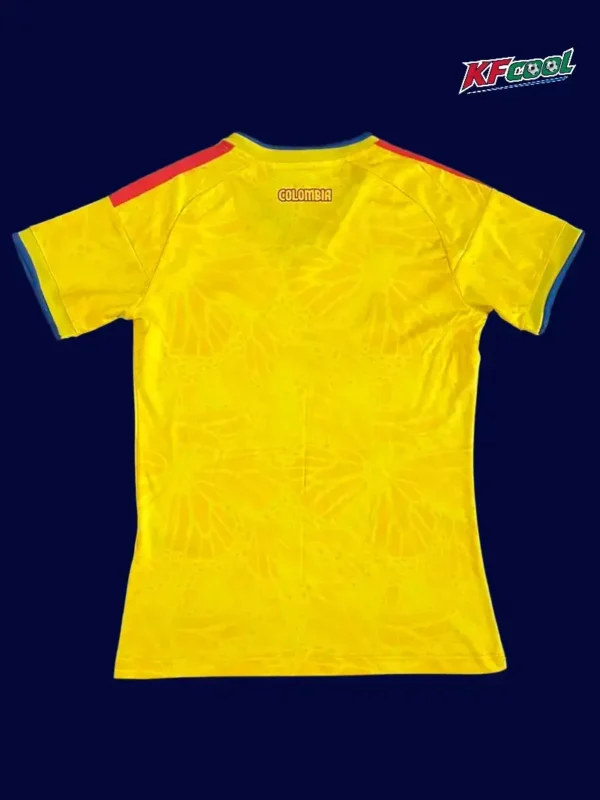Colombia home yellow women’s jersey 26/27 back with trim detail