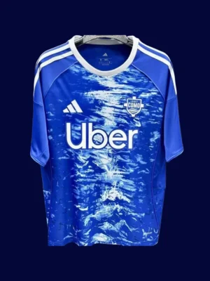 Como Home Jersey 25/26 Fans Version front with classic blue and white design and club crest.