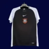 Corinthians away jersey 25/26 fans version front black white design
