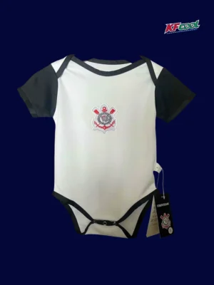 Corinthians home babysuit kits 25/26 front white black design