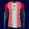 Croatia 26/27 home player jersey front — pro fit, checkered red-white design