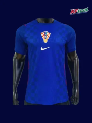 Croatia 26/27 away player jersey front — pro fit, blue alternate design