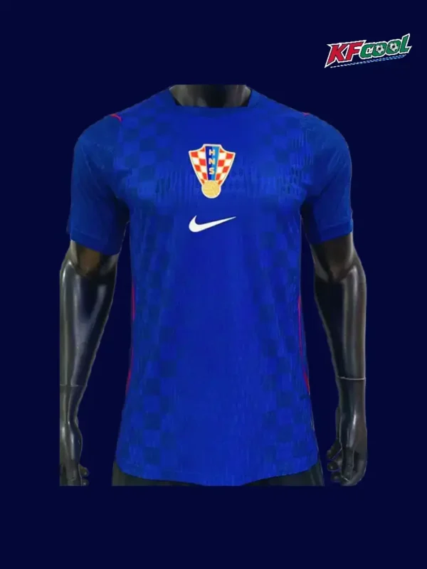 Croatia 26/27 away player jersey front — pro fit, blue alternate design