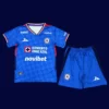 Cruz Azul home blue kids kits 25/26 front blue white stripes