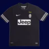 Del Piero Juventus away black retro jersey front 12/13, high-quality breathable fan gear.