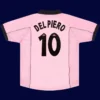 Del Piero 10 Juventus Away Pink Retro Jersey 9798B - KFCool – Football Jerseys & Soccer Kits Store Del Piero Juventus away pink retro jersey back 97/98 with #10, high-quality breathable design.