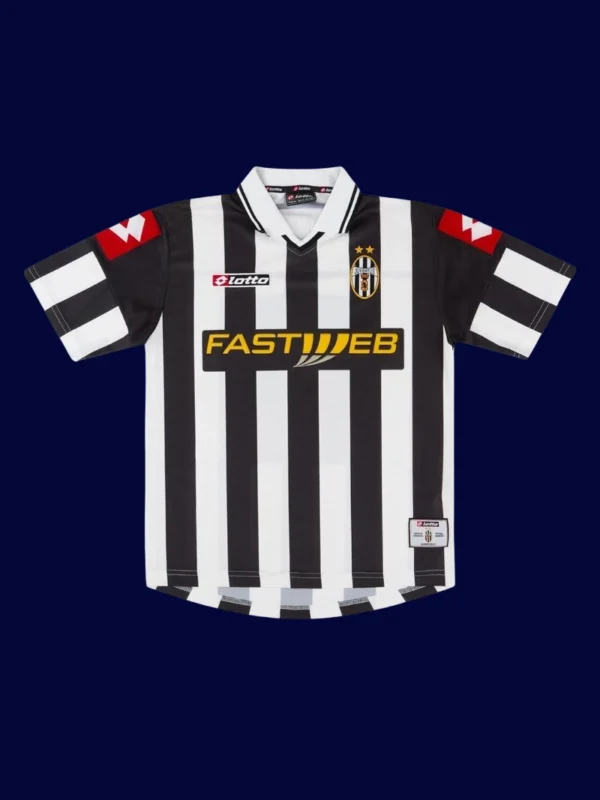 Del Piero Juventus home retro jersey front 01/02, high-quality breathable fan gear.