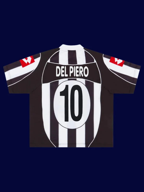Del Piero Juventus home retro jersey back 02/03 with #10, high-quality breathable design.