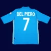 Del Piero Italy home retro jersey back World Cup 2002 with #7, high-quality breathable design.