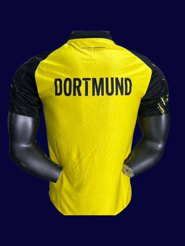 Dortmund Home Jersey 25/26 Player Version back with stitched number panel.