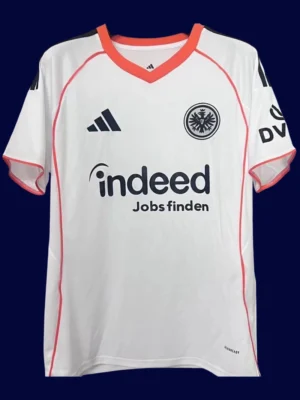 Eintracht Frankfurt Away Jersey 25/26 Fans Version front with away black-and-white design and crest.
