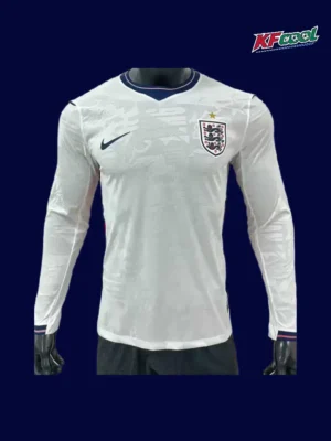 England home white LS jersey 26/27 player front — long sleeve, performance fit