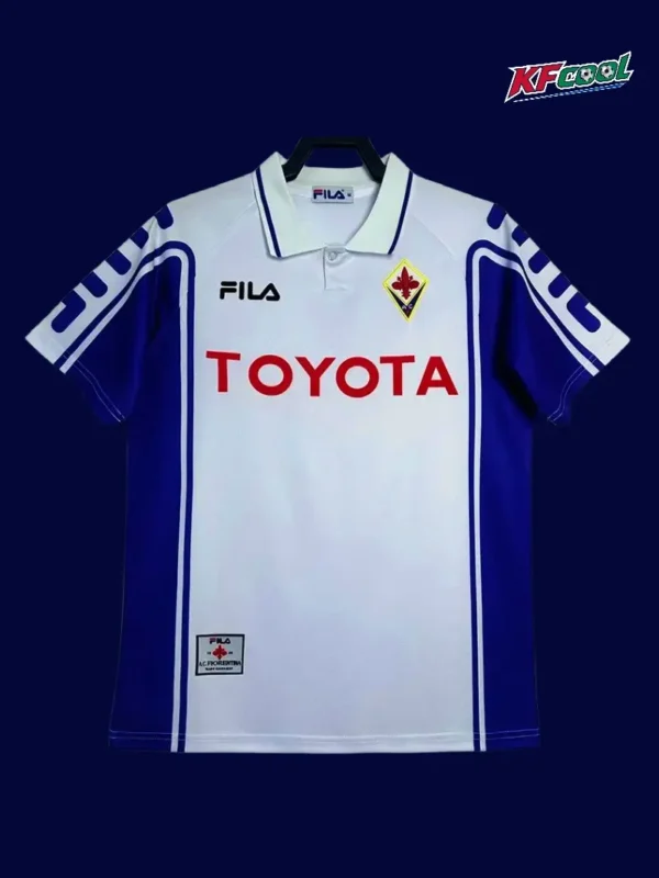 Fiorentina away classic retro jersey 1999/00 front purple vintage football shirt