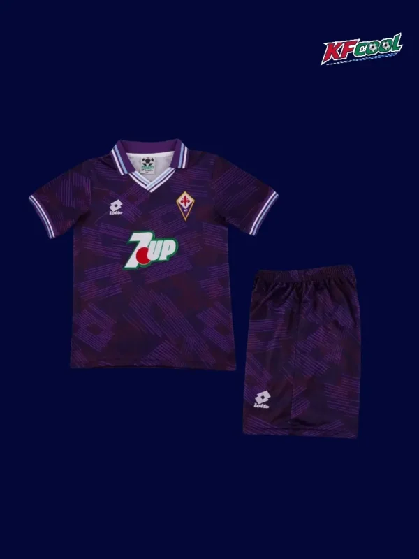 Fiorentina home classic retro kids kits 1992/93 front vintage youth jersey