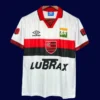 Flamengo away classic retro jersey 1995 front white red design