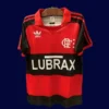 Flamengo home classic retro jersey 1986 front red black vintage design