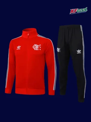 Flamengo red jacket tracksuit 25/26 fans version front view