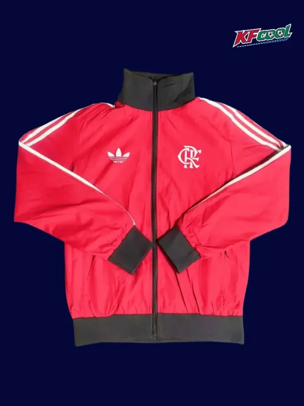 Flamengo red windbreaker 25/26 fans version front view