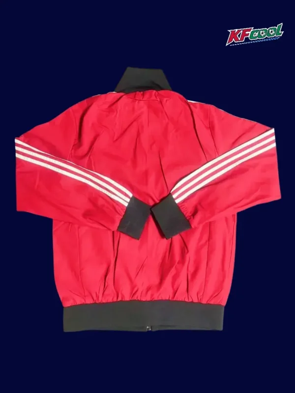 Flamengo red windbreaker 25/26 fans version back view