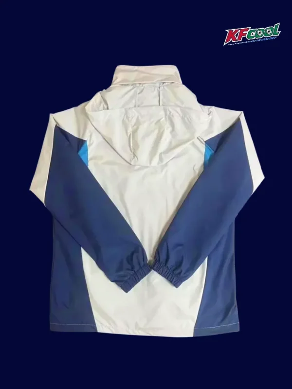Flamengo white windbreaker 25/26 fans version back view
