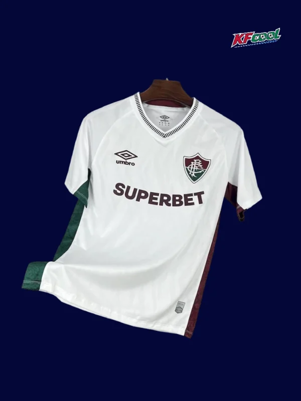 Fluminense away jersey 25/26 fans version front white green maroon design
