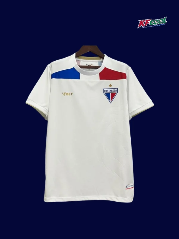 Fortaleza away jersey 25/26 fans version front white red blue design