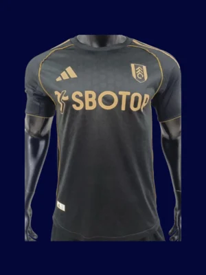 Fulham Away Black Jersey 25/26 Player Version front with black player-cut design.