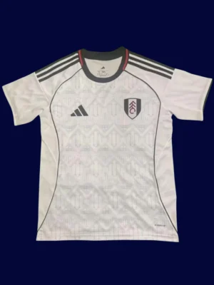 Fulham Home Jersey 25/26 Fans Version front with classic white design and crest.
