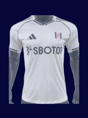 Fulham Home Jersey 25/26 Player Version front with professional cut and white design.