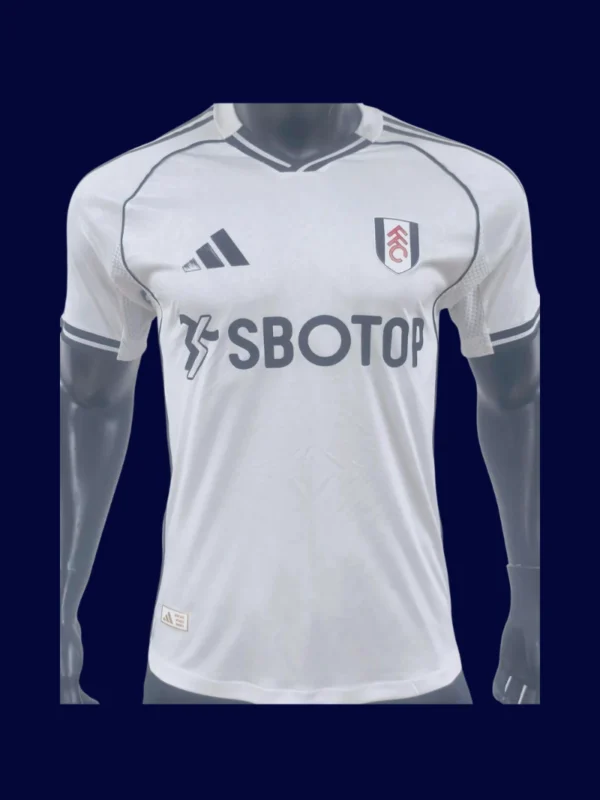 Fulham Home Jersey 25/26 Player Version front with professional cut and white design.