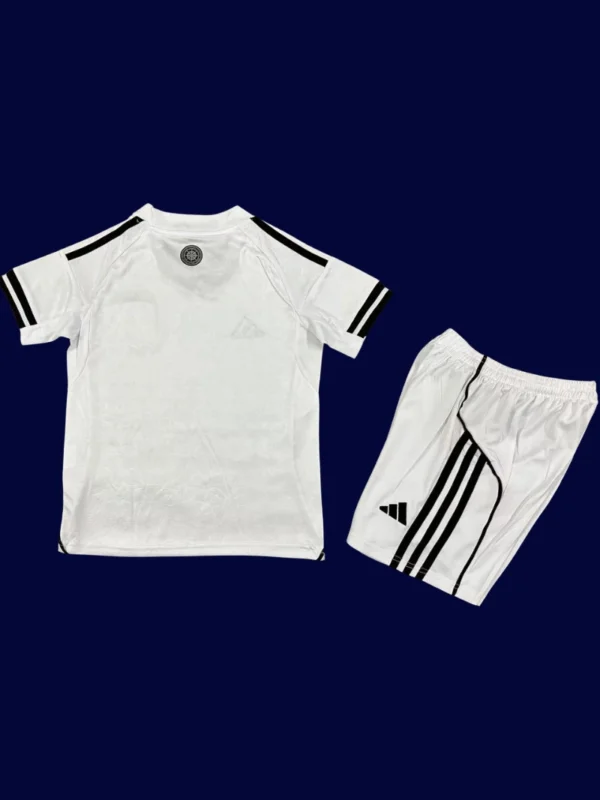 Fulham Home Kids Kits 25/26 back with printed number area.