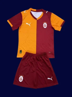 Galatasaray Home Kids kits 25/26 front lightweight breathable junior football shirt