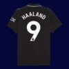 Haaland Manchester City away player jersey back 25/26 with #9, high-quality breathable design.