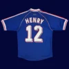 Henry 12 France Home Blue Retro Jersey World Cup 1998 B - KFCool – Football Jerseys & Soccer Kits Store Henry France home blue retro jersey back World Cup 1998 with #12, high-quality breathable design.
