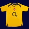 Henry Arsenal away yellow retro jersey front 05/06, high-quality breathable fan gear.