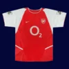 Henry Arsenal home red retro jersey front 02/04, high-quality breathable fan gear.