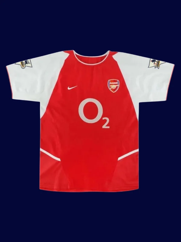 Henry Arsenal home red retro jersey front 02/04, high-quality breathable fan gear.