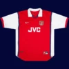 Henry Arsenal home red retro jersey front 98/99, high-quality breathable fan gear.