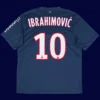 Ibrahimović PSG home retro jersey back 12/13 with #10, high-quality breathable design.